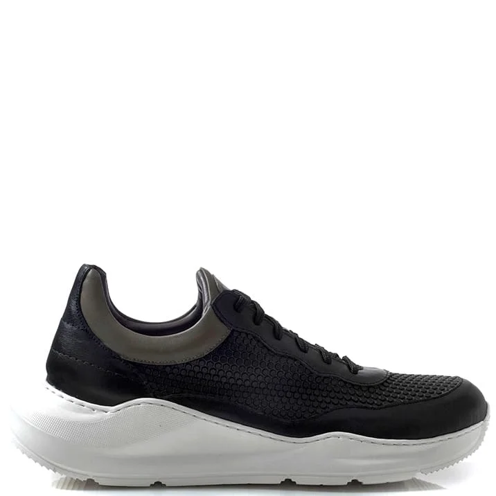 Φωτογραφία προϊόντος: Sneakers Ανδρικά Chaniotakis 3508 σε μαύρο δέρμα σταμπωτό