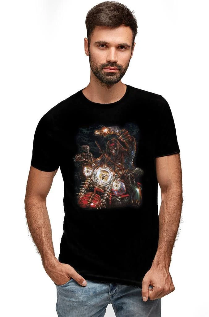 Φωτογραφία προϊόντος: Prime T-Shirt Μαύρο με σχέδιο Moto Skull 4892-1