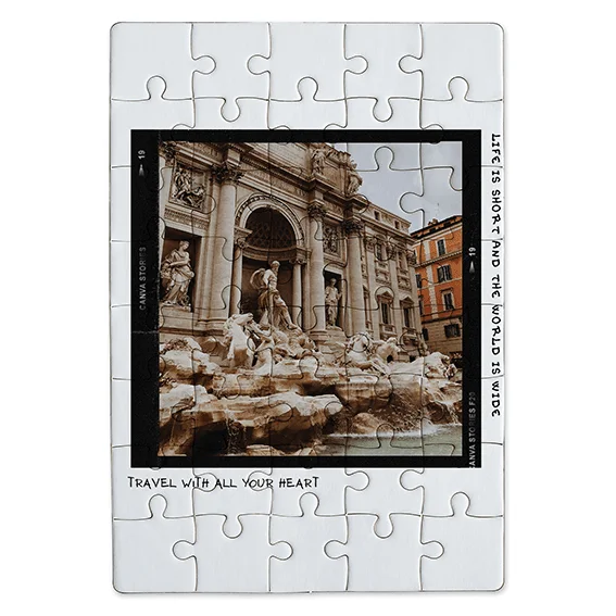 Φωτογραφία προϊόντος: OEM Puzzle travel with all your heart! Κάθετο A4