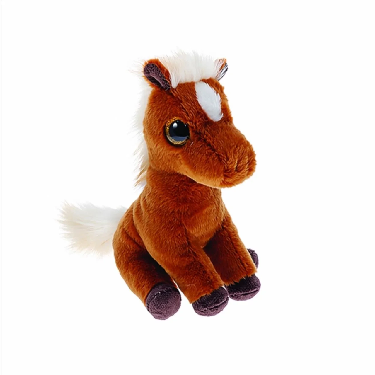 Φωτογραφία προϊόντος: OEM TY Χνουδωτό Beanie Babies Αλογάκι Καφέ Με Λευκή Χαίτη - 1607-37408
