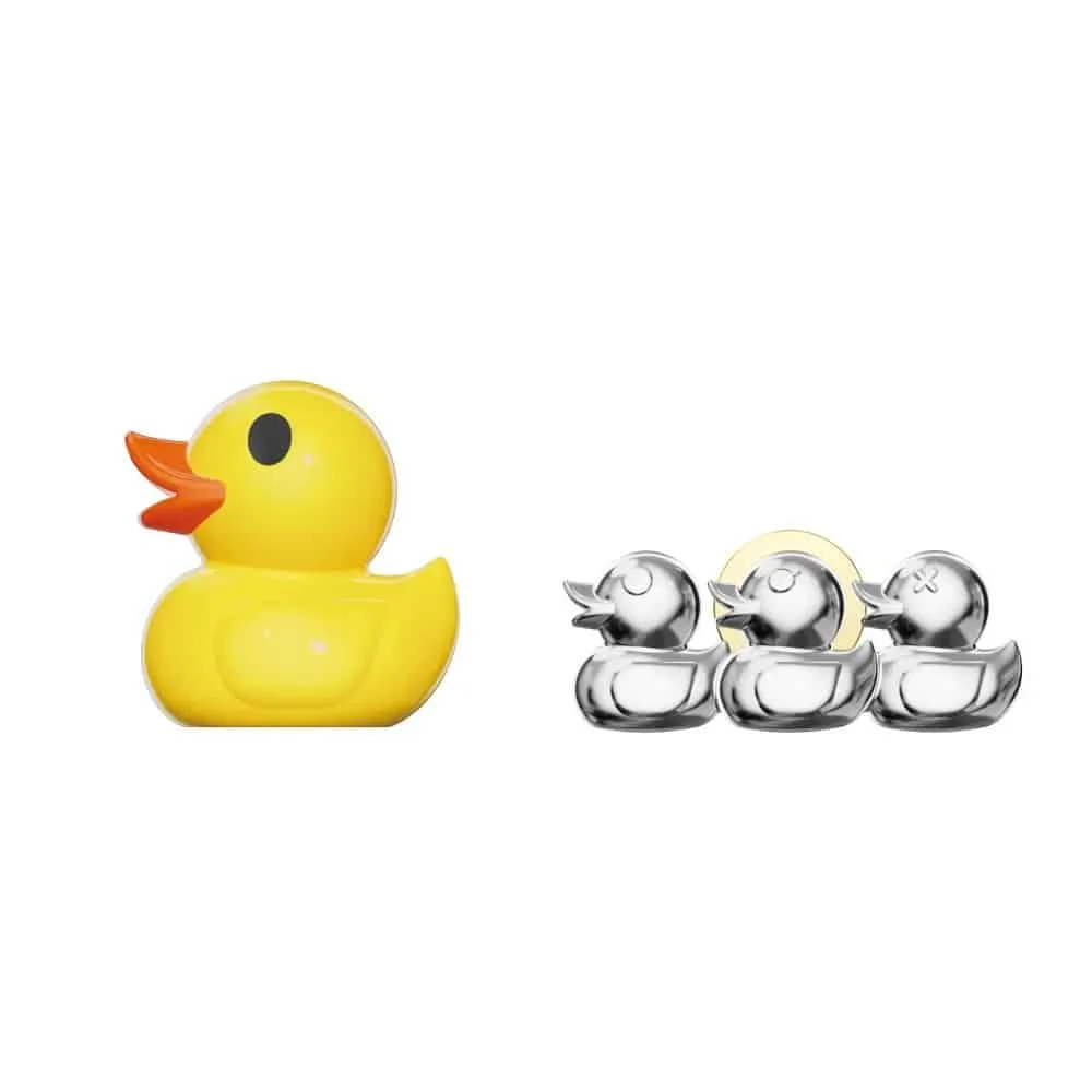 Φωτογραφία προϊόντος: METALMORPHOSE MTMP114BX ΚΑΡΦΙΤΣΑ FASHION PIN SET OF 2 PINS MAMA DUCK & DUCKLINGS