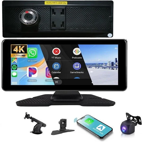 Φωτογραφία προϊόντος: OEM Φορητό στερεοφωνικό αυτοκινήτου bluetooth με Οθόνη αφής 26,06 cm με ενσωματωμενη κάμερα και κάμερα οπισθοπορείας MP5 Player XD903D