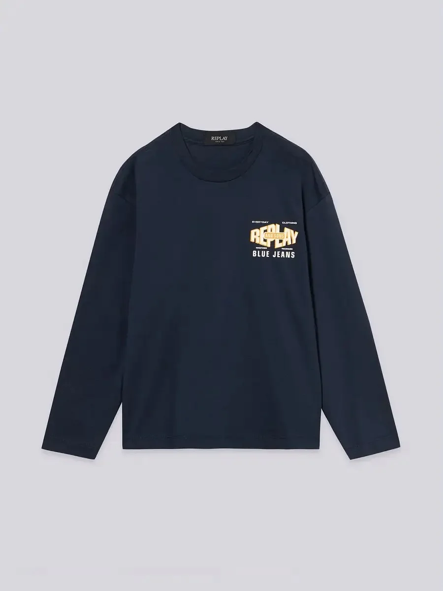 Φωτογραφία προϊόντος: REPLAY T-SHIRT ΜΑΚΡΥΜΑΝΙΚΟ ΠΑΙΔΙΚΟ ΜΠΛΕ SB7124.050.23700.782 REGULAR FIT