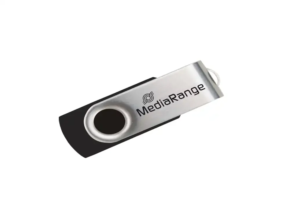 Φωτογραφία προϊόντος: USB Stick MediaRange USB 2.0 Flash Drive 4GB (Black/Silver) (MR907)