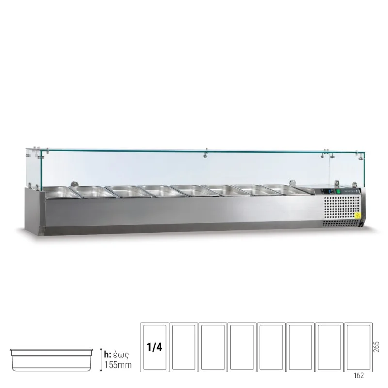 Φωτογραφία προϊόντος: Tefcold VK33-180 Βιτρίνα Set up μήκους 1800mm για GN 1/4
