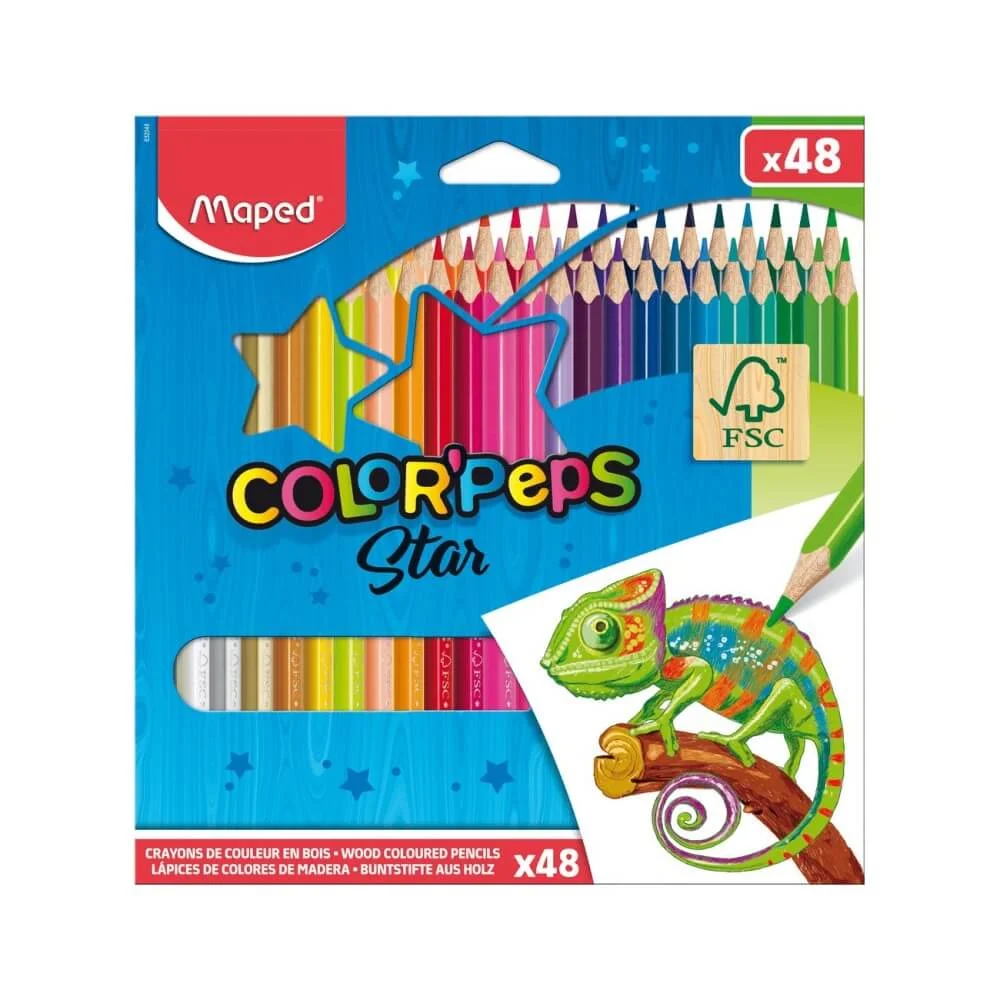 Φωτογραφία προϊόντος: Maped Color' Peps Ξυλομπογιές Σετ 48τμχ 832048