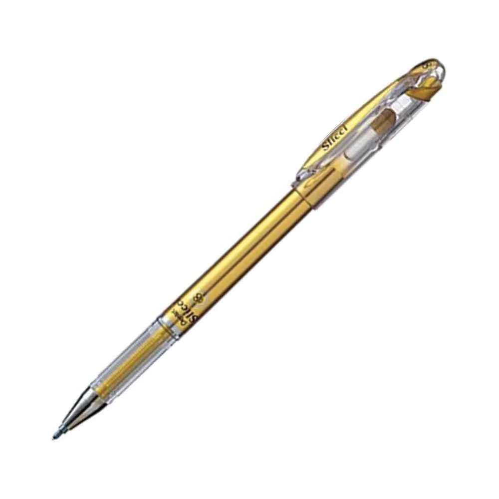 Φωτογραφία προϊόντος: Pentel Στυλό Gel 0.8mm με Χρυσό Mελάνι Slicci BG208X