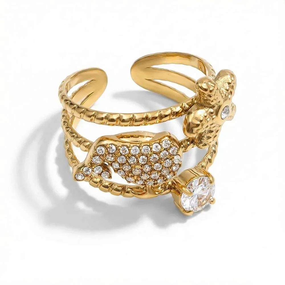 Φωτογραφία προϊόντος: OEM Gold ring with symbols γυναικείο δαχτυλίδι