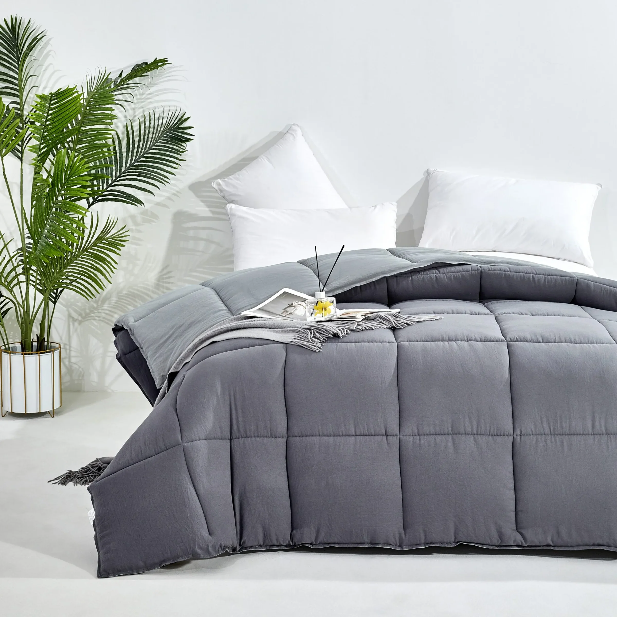 Φωτογραφία προϊόντος: MATTEX ΠΑΠΛΩΜΑ 2 ΟΨΕΩΝ ARIEL COULPA KING SIZE DARK GREY-GREY 240X260cm