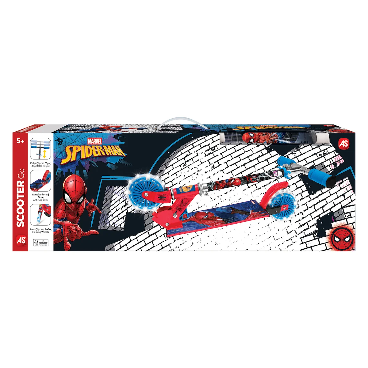 Φωτογραφία προϊόντος: As Company AS Πατίνι Spiderman με Φωτιζόμενες Ρόδες Για 5+ Ετών