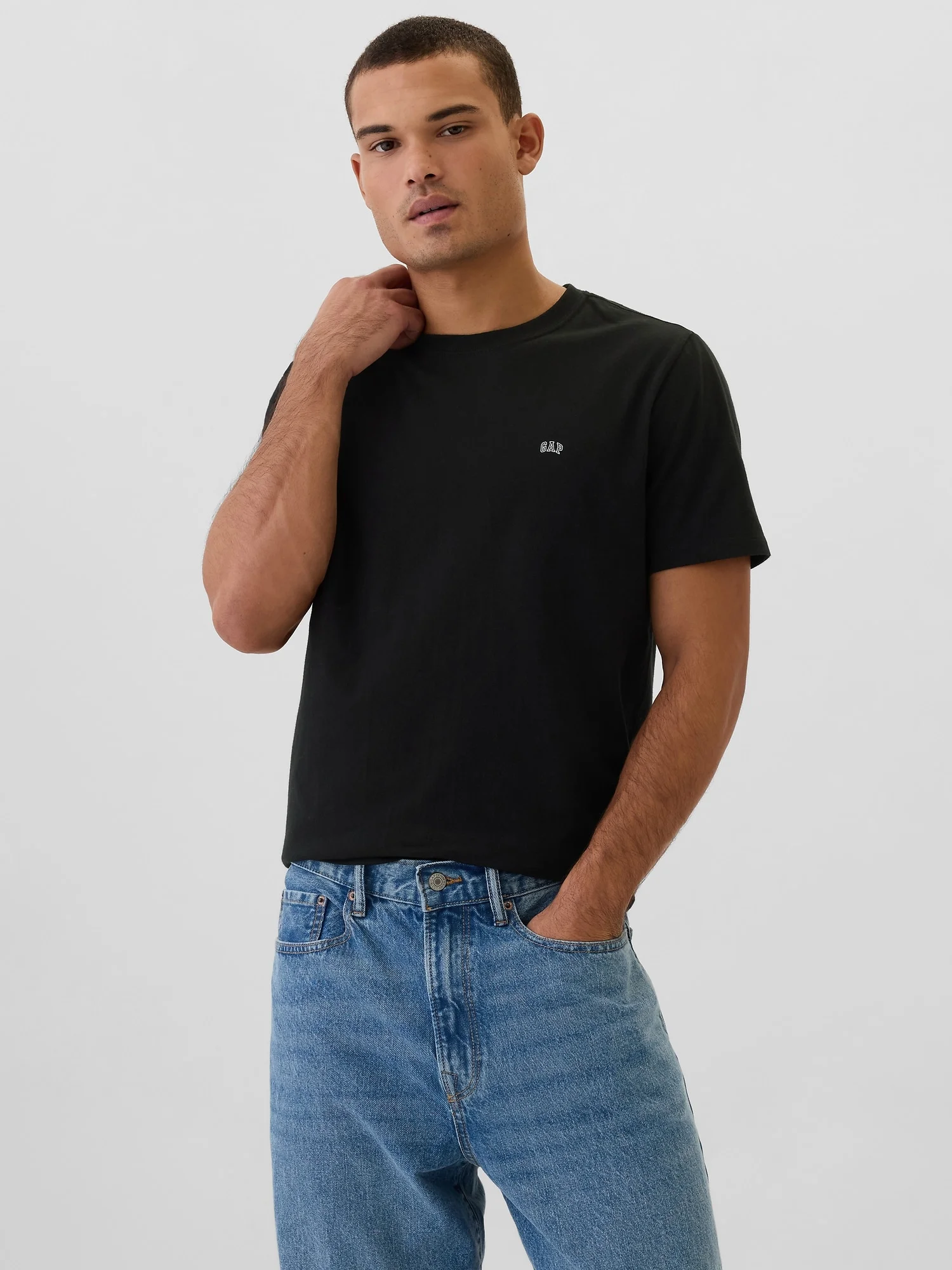 Φωτογραφία προϊόντος: Ανδρική Gap Μπλούζα Everyday Soft με Mini-Logo true black