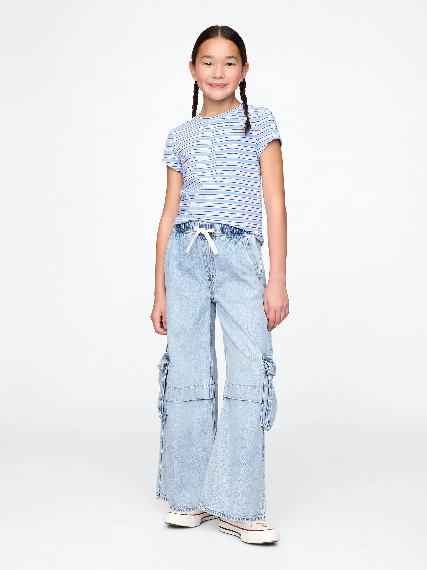 Φωτογραφία προϊόντος: GAP Παιδικό UltraSoft Baggy Cargo Τζιν Παντελόνι Light wash
