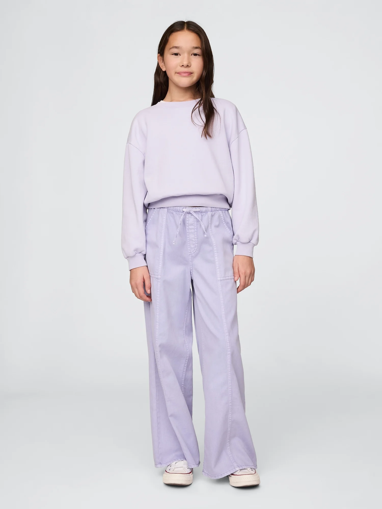Φωτογραφία προϊόντος: GAP Πράσινο Παιδικό UltraSoft Twill Easy Baggy Παντελόνι Perfumed lilac