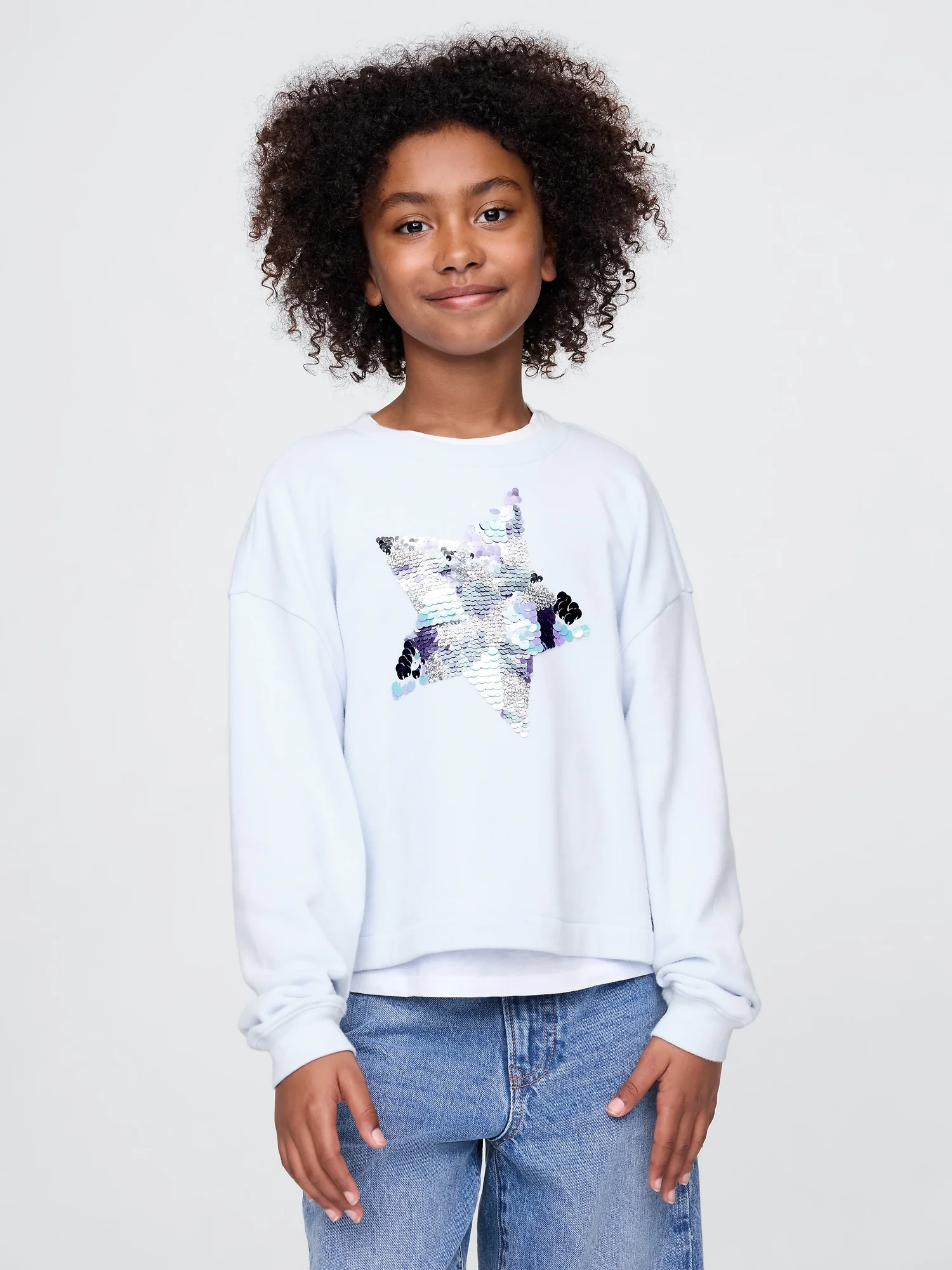 Φωτογραφία προϊόντος: GAP Παιδικό Flippy-Sequin Graphic Φούτερ SERENE BLUE