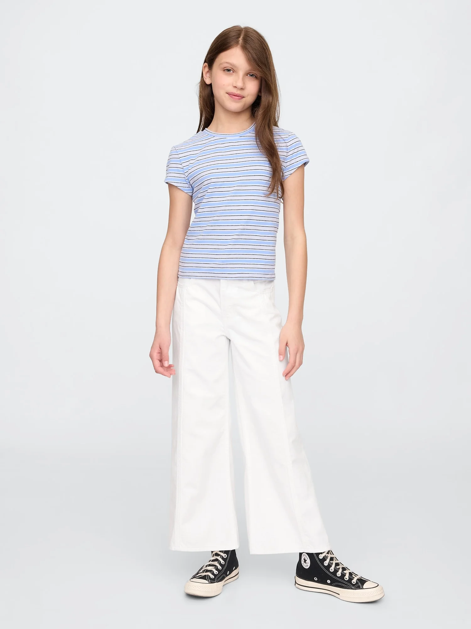 Φωτογραφία προϊόντος: GAP Παιδικό High Rise Stride Wide-Leg Ankle Τζιν Παντελόνι White