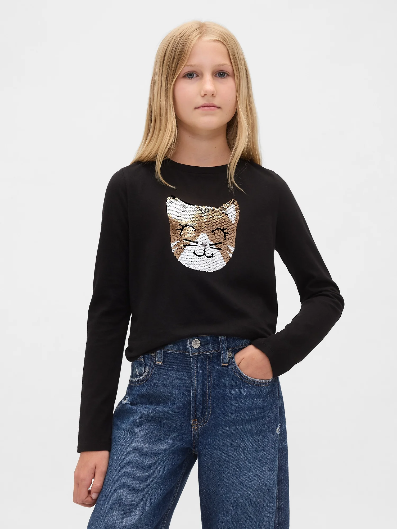 Φωτογραφία προϊόντος: GAP Παιδική Flippy-Sequin Graphic Μπλούζα BLACK