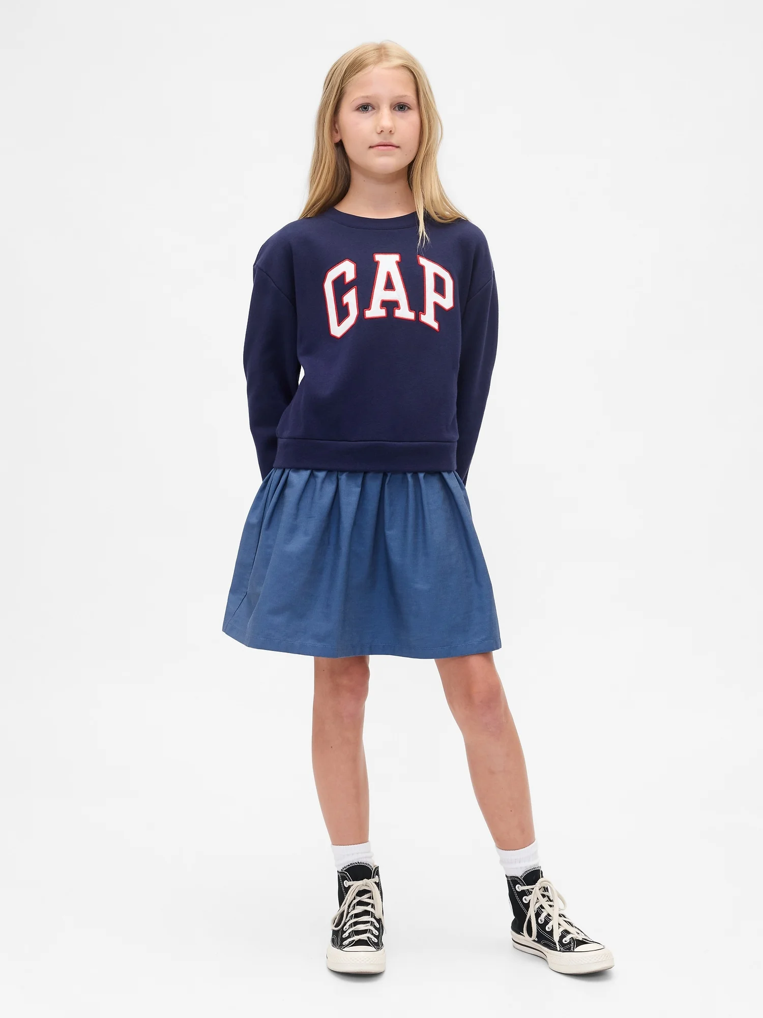 Φωτογραφία προϊόντος: Παιδικό Oversized Gap Logo Φούτερ Φόρεμα dark night