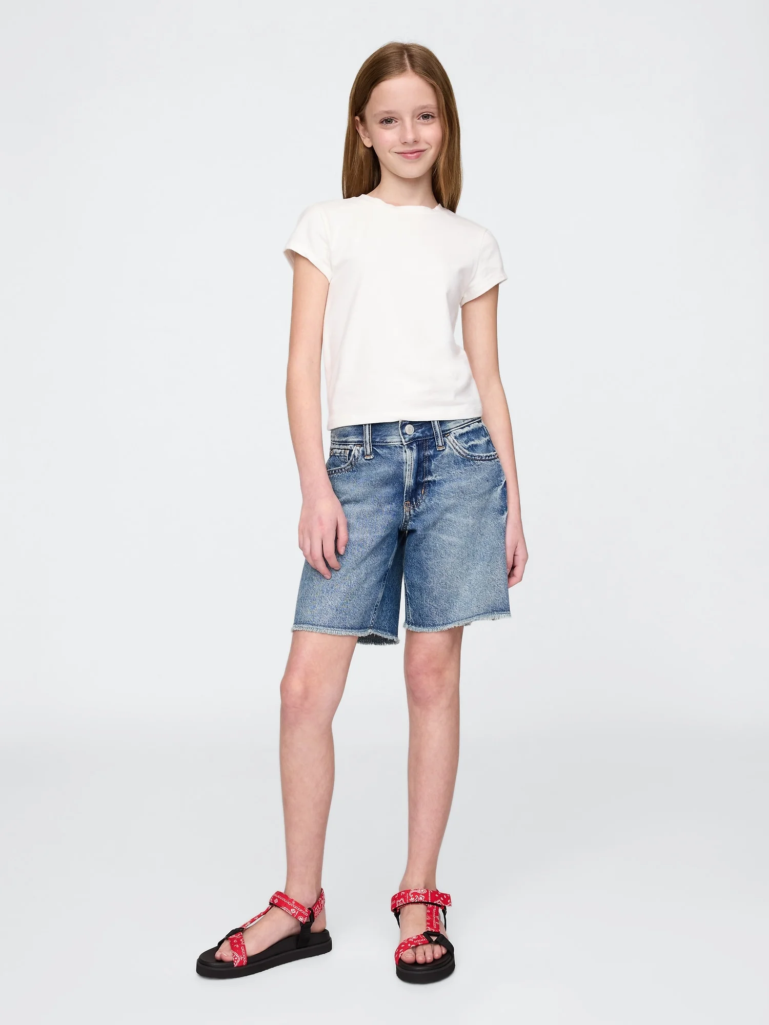 Φωτογραφία προϊόντος: GAP Παιδικό Low Rise Stride Denim Βερμούδα Σορτς Medium wash