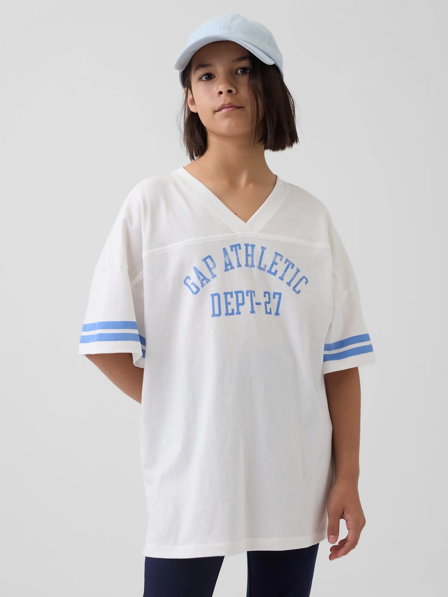 Φωτογραφία προϊόντος: Παιδική Μπλούζα Oversized Γραμμής με Gap Athletic Λογότυπο. new off white