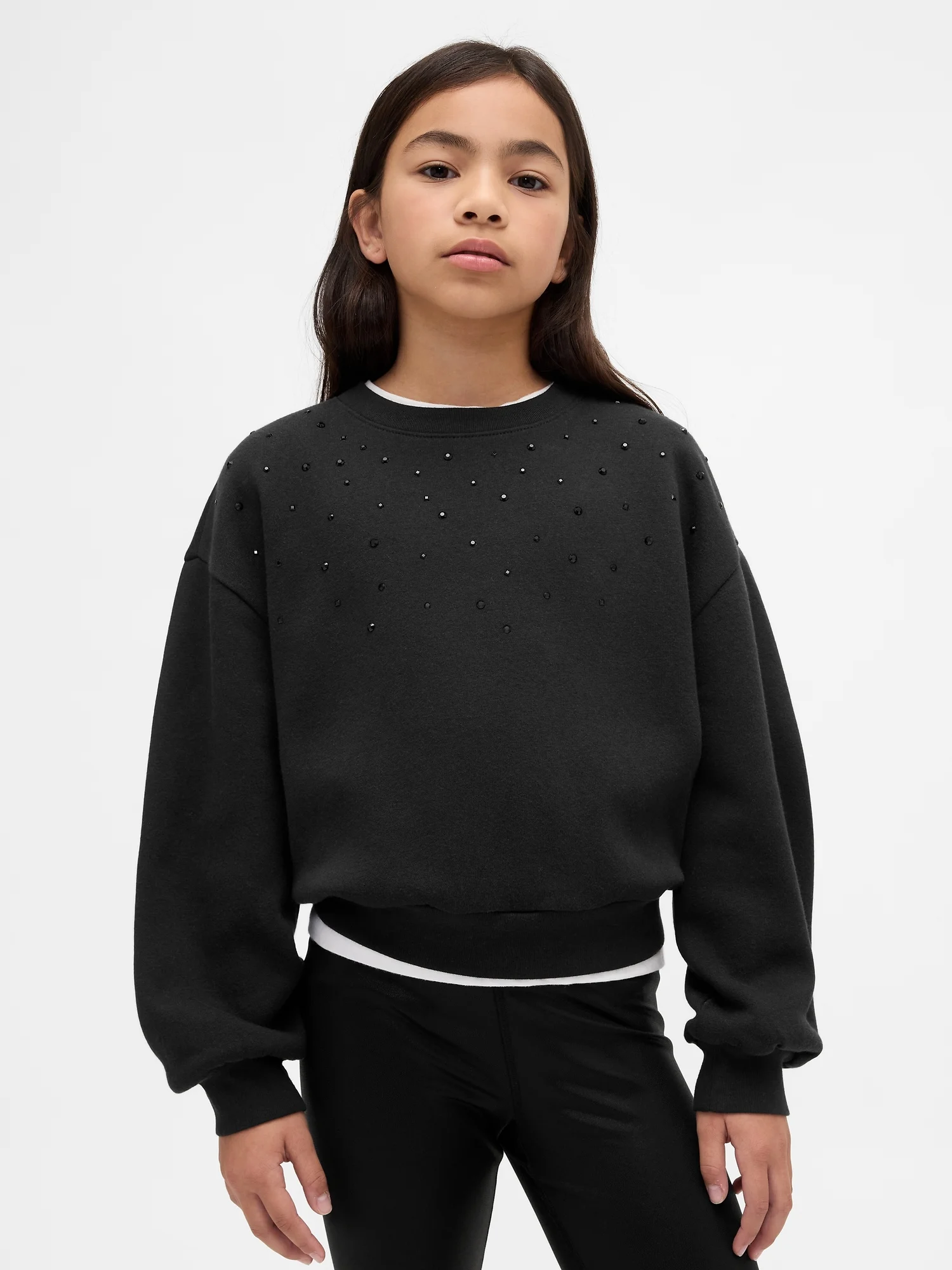 Φωτογραφία προϊόντος: GAP Παιδικό Embellished Dolman Φούτερ Black