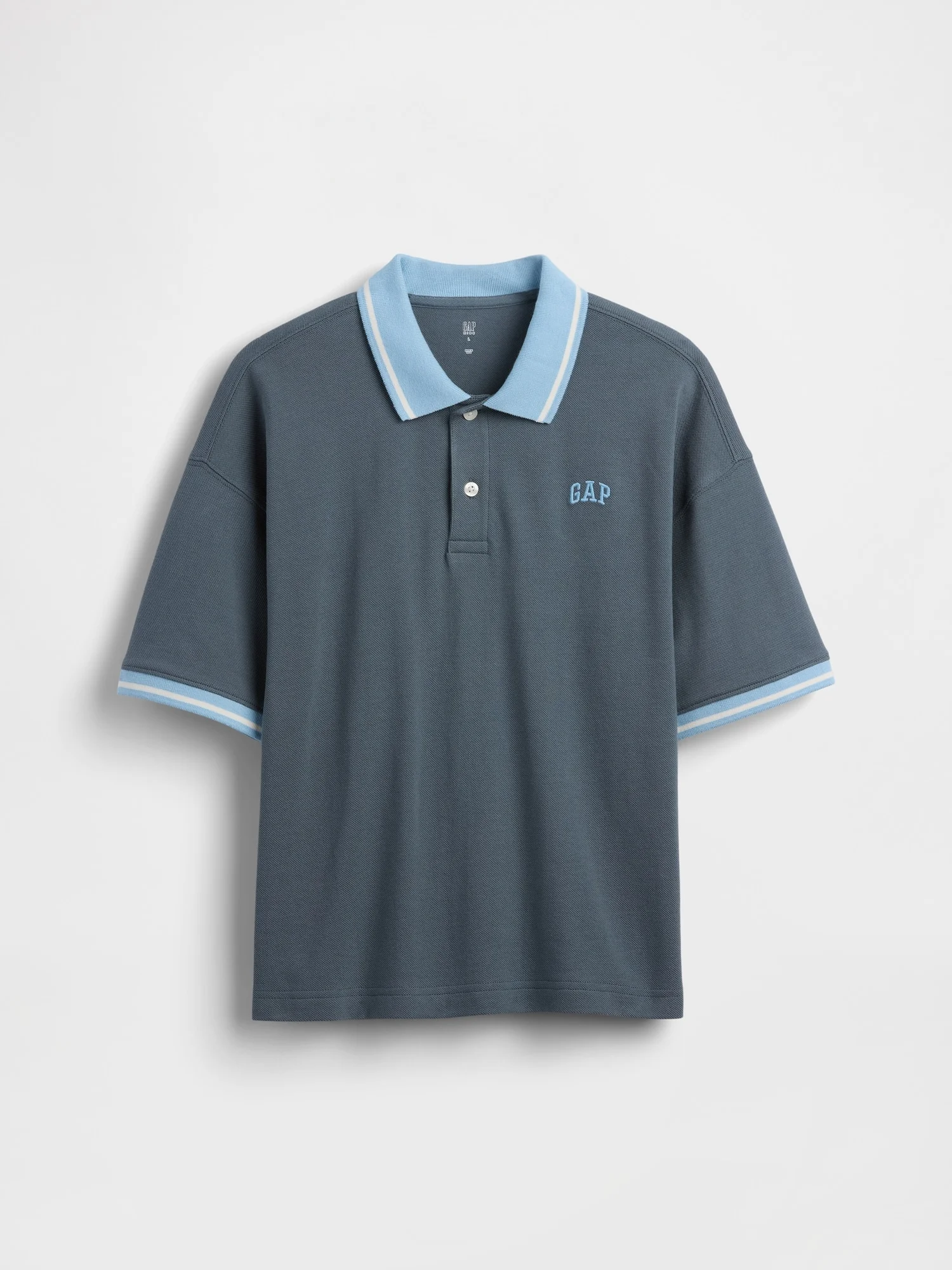 Φωτογραφία προϊόντος: GAP Παιδική Μπλούζα Polo Oversized με Λογότυπο ludlow bay blue