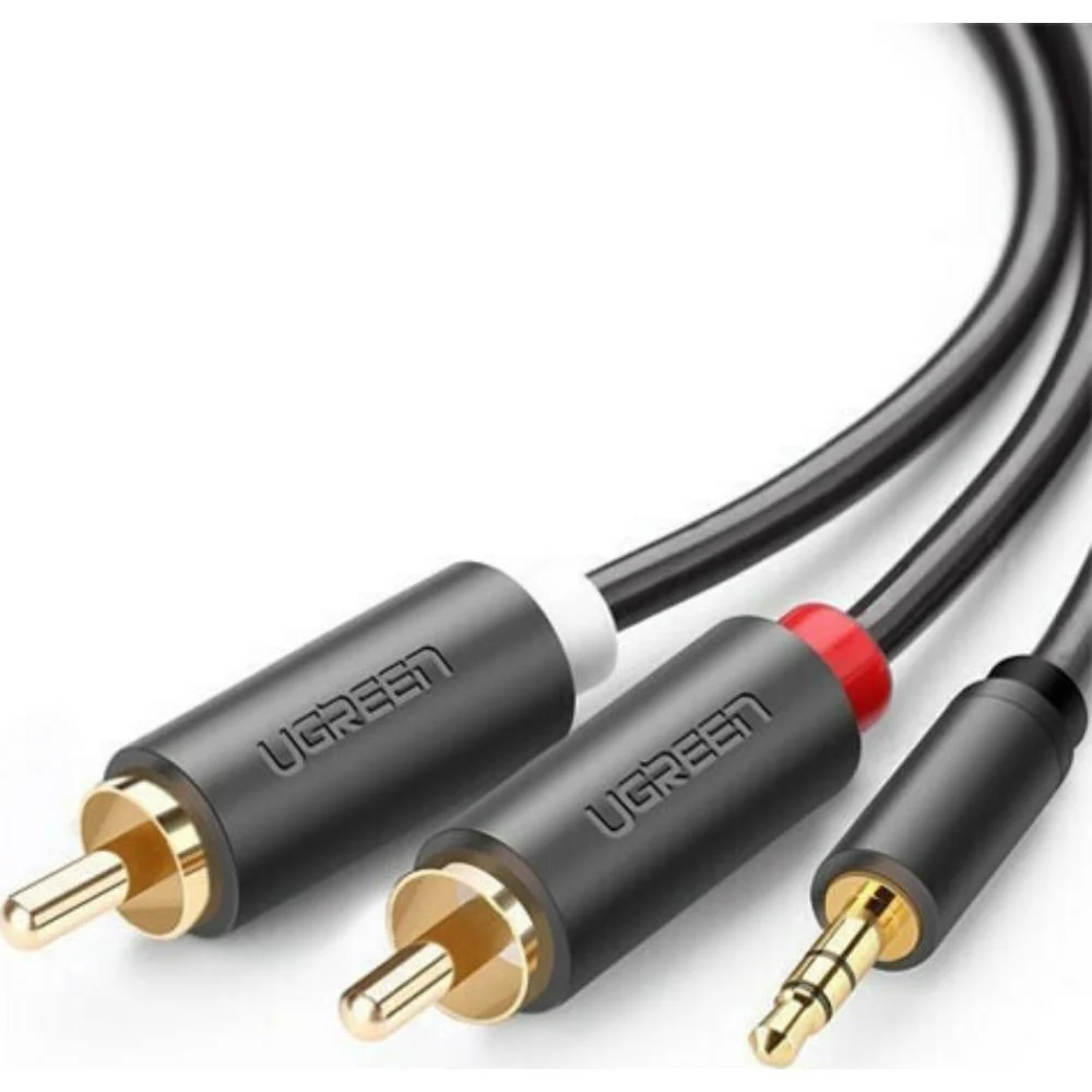 Φωτογραφία προϊόντος: Ugreen AV102 2x RCA cable Cinch jack 3.5 mm 3m black (10512) (UGR10512)
