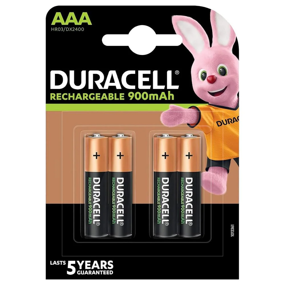 Φωτογραφία προϊόντος: Duracell Recharge R03 AAA 900 mAh rechargeable batteries (blister) (DUR13364)