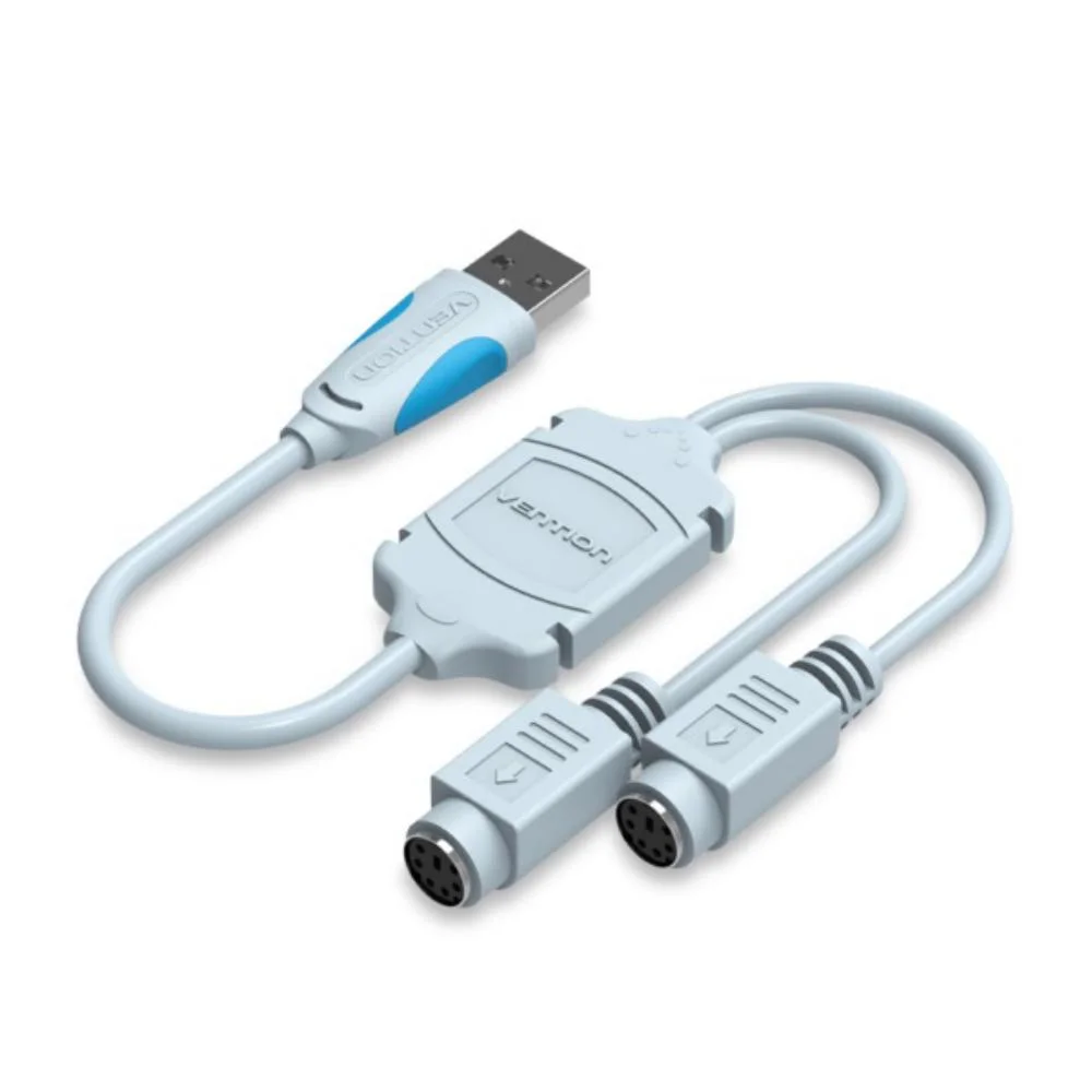 Φωτογραφία προϊόντος: VENTION USB2.0 to Dual PS/2 Adapter Cable 0.3M Blue (VAS-C03-S) (VENVAS-C03-S)