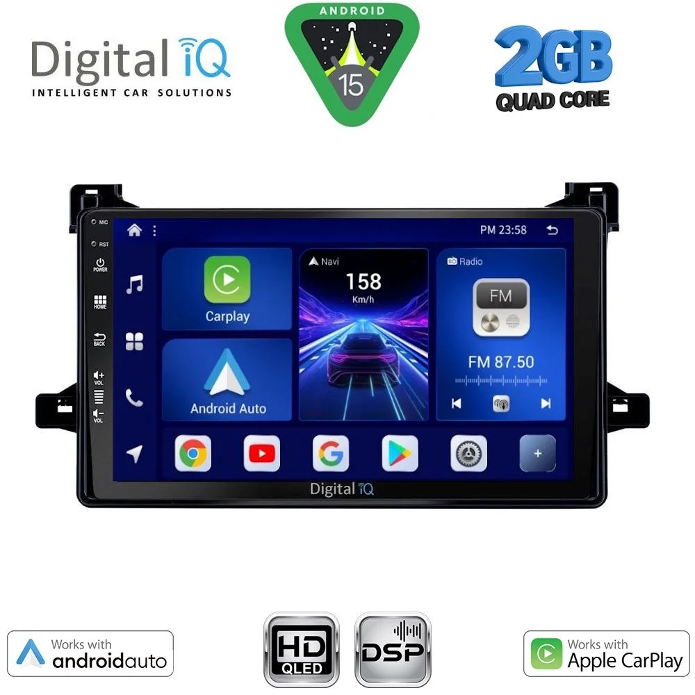 Φωτογραφία προϊόντος: DIGITAL IQ BXC 3727_CPAA (9inc) MULTIMEDIA TABLET for TOYOTA PRIUS mod. 2016-2020