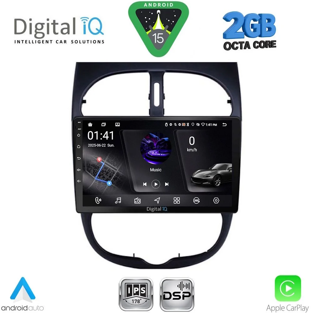 Φωτογραφία προϊόντος: DIGITAL IQ RSF 4506_CPA (9inc) MULTIMEDIA TABLET for PEUGEOT 206 mod. 1998-2006