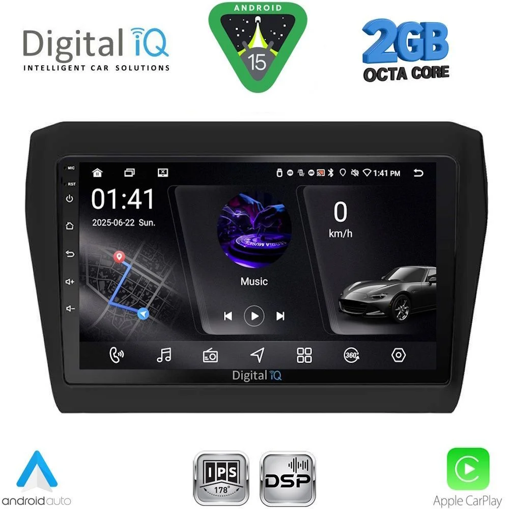 Φωτογραφία προϊόντος: DIGITAL IQ RSF 4686_CPA (9inc) MULTIMEDIA TABLET for SUZUKI SWIFT mod. 2017-2026