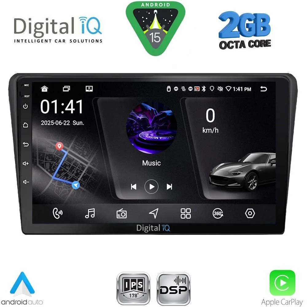 Φωτογραφία προϊόντος: DIGITAL IQ RSF 4704BL_CPA (9inc) MULTIMEDIA TABLET for TOYOTA AVENSIS (T25) mod. 2003-2009 (BLACK)
