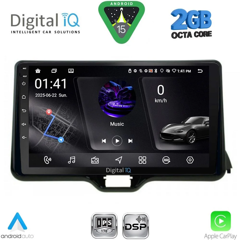 Φωτογραφία προϊόντος: DIGITAL IQ RSF 4738_CPA (10inc) MULTIMEDIA TABLET for TOYOTA YARIS mod. 2020-2026 - MAZDA 2 mod. 2023-2026