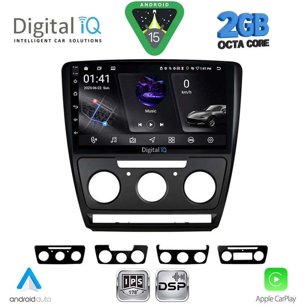 Φωτογραφία προϊόντος: DIGITAL IQ RSF 4595BL_CPA (10inc) MULTIMEDIA TABLET for SKODA OCTAVIA 5 mod. 2005-2012 (BLACK)