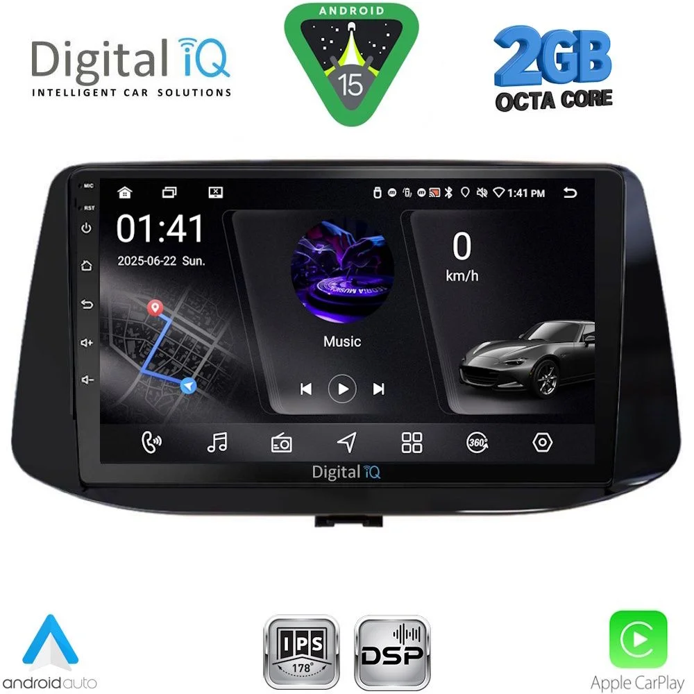Φωτογραφία προϊόντος: DIGITAL IQ RSF 4233_CPA (9inc) MULTIMEDIA TABLET for HYUNDAI i30 mod. 2018-2025