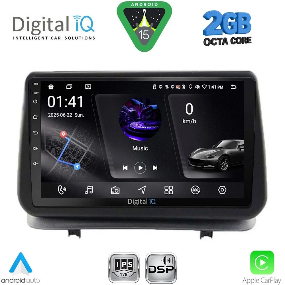 Φωτογραφία προϊόντος: DIGITAL IQ RSF 4543_CPA (9inc) MULTIMEDIA TABLET for RENAULT CLIO mod. 2005-2011