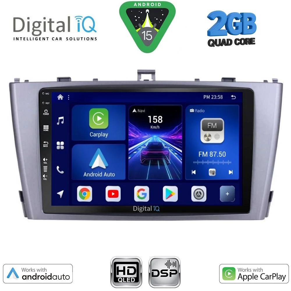 Φωτογραφία προϊόντος: DIGITAL IQ BXC 3705SL_CPAA (9inc) MULTIMEDIA TABLET for TOYOTA AVENSIS (T27) mod. 2009-2015 (SILVER)
