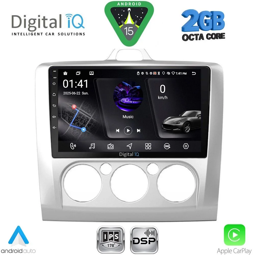 Φωτογραφία προϊόντος: DIGITAL IQ RSF 4156SL_CPA A/C (9inc) MULTIMEDIA TABLET for FORD FOCUS mod. 2005-2012 (SILVER)