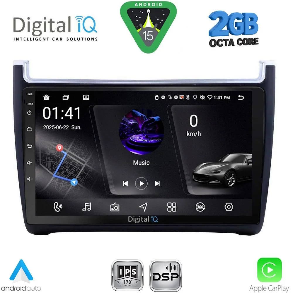 Φωτογραφία προϊόντος: DIGITAL IQ RSF 4757_CPA (9inc) MULTIMEDIA TABLET for VW POLO mod. 2014-2017
