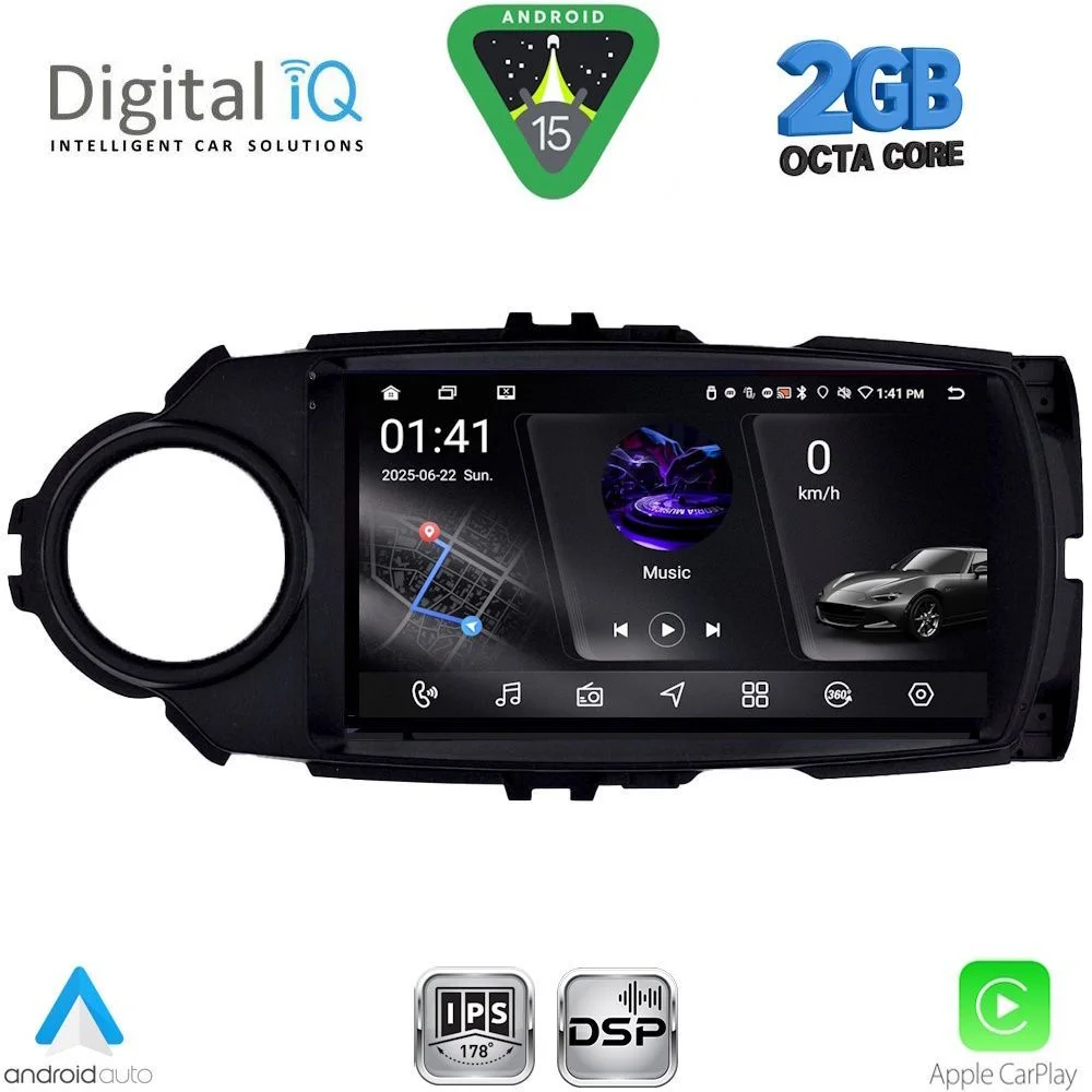 Φωτογραφία προϊόντος: DIGITAL IQ RSF 4737FL_CPA (9inc) MULTIMEDIA TABLET for TOYOTA YARIS mod. 2015-2020