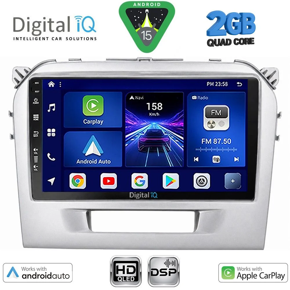 Φωτογραφία προϊόντος: DIGITAL IQ BXC 3697SL_CPAA (9inc) MULTIMEDIA TABLET for SUZUKI VITARA mod. 2016-2025 (SILVER)