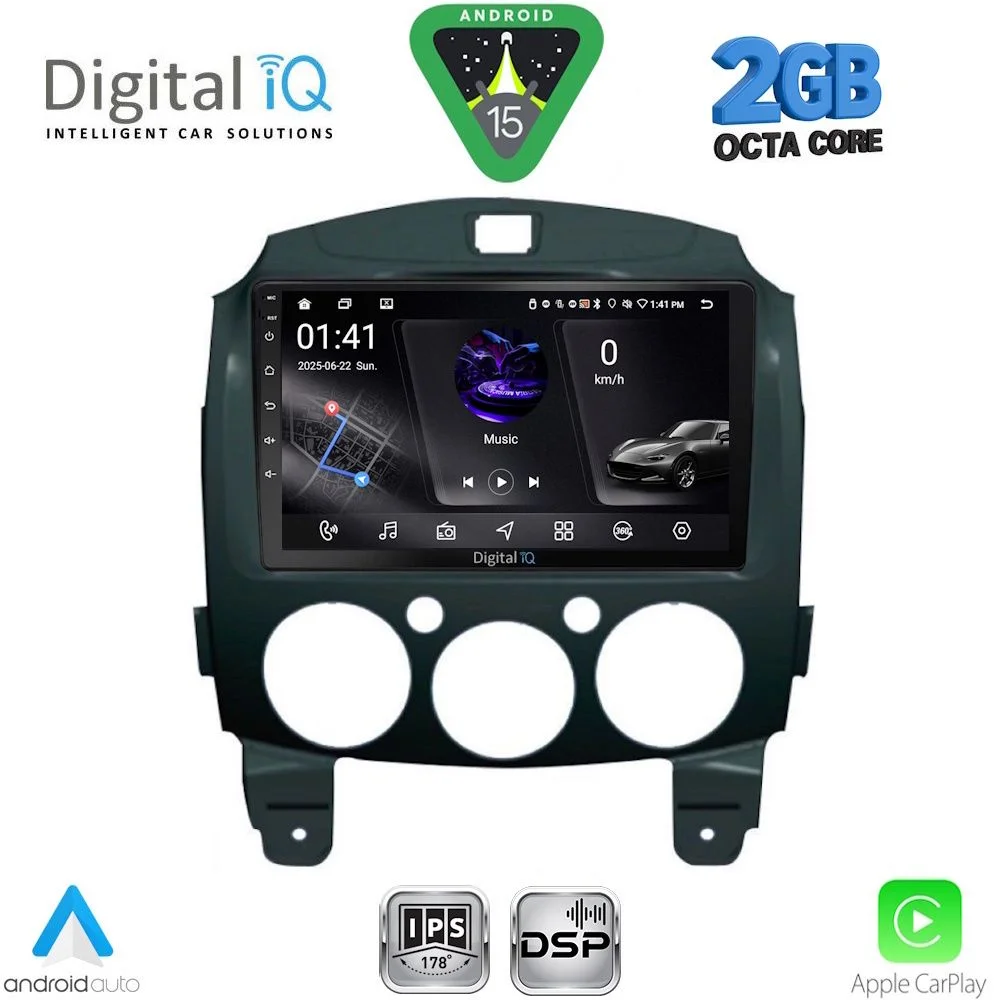 Φωτογραφία προϊόντος: DIGITAL IQ RSF 4361_CPA (9inc) MULTIMEDIA TABLET for MAZDA 2 mod. 2007-2014