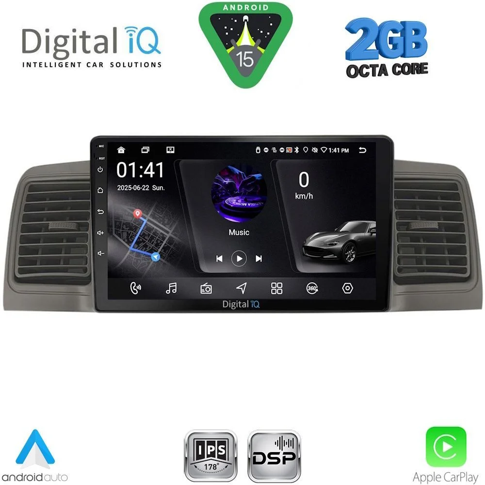 Φωτογραφία προϊόντος: DIGITAL IQ RSF 4712GR_CPA (9inc) MULTIMEDIA TABLET for TOYOTA COROLLA mod. 2001-2006 (GREY)