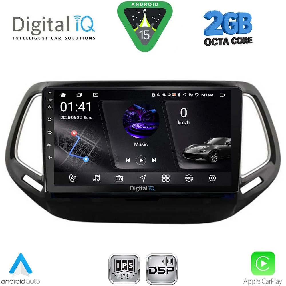 Φωτογραφία προϊόντος: DIGITAL IQ RSF 4278_CPA (10inc) MULTIMEDIA TABLET for JEEP COMPASS mod. 2016-2021