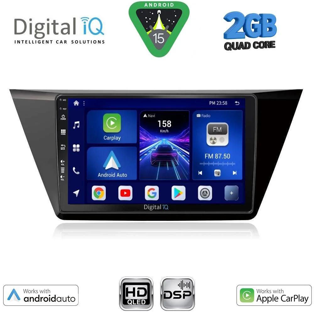 Φωτογραφία προϊόντος: DIGITAL IQ BXC 3769_CPAA (10inc) MULTIMEDIA TABLET for VW TOURAN mod. 2016-2026