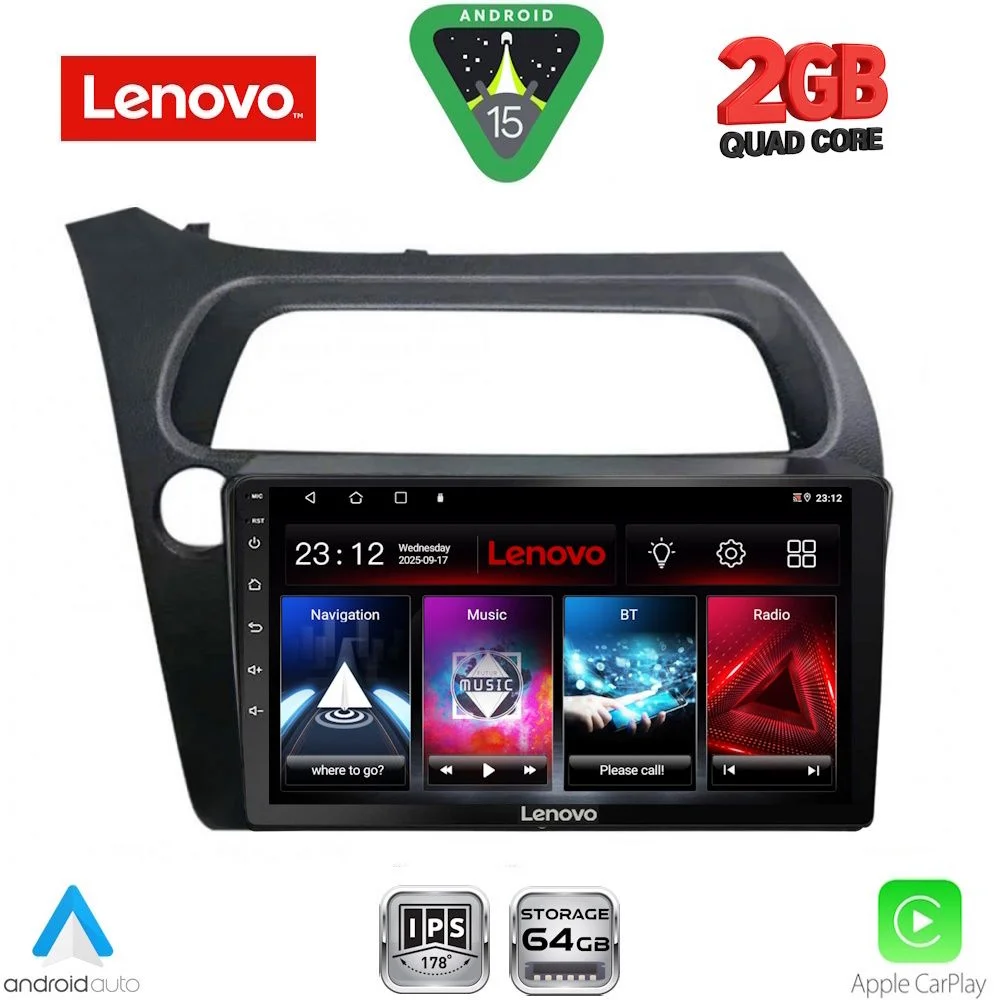Φωτογραφία προϊόντος: LENOVO LVD 2189_CPA (9inc) MULTIMEDIA TABLET for HONDA CIVIC 3D-5D mod. 2006-2012