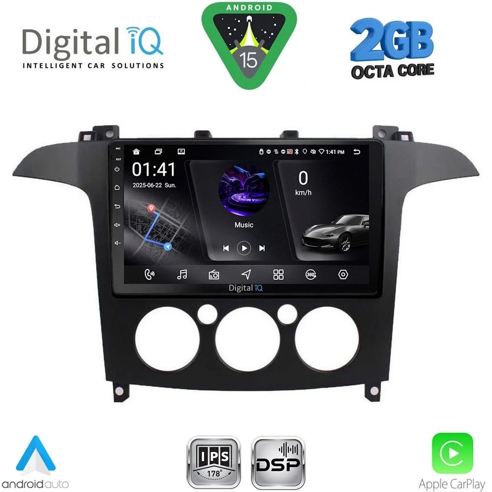 Φωτογραφία προϊόντος: DIGITAL IQ RSF 4175_CPA A/C (9inc) MULTIMEDIA TABLET for FORD SMAX mod. 2006-2014