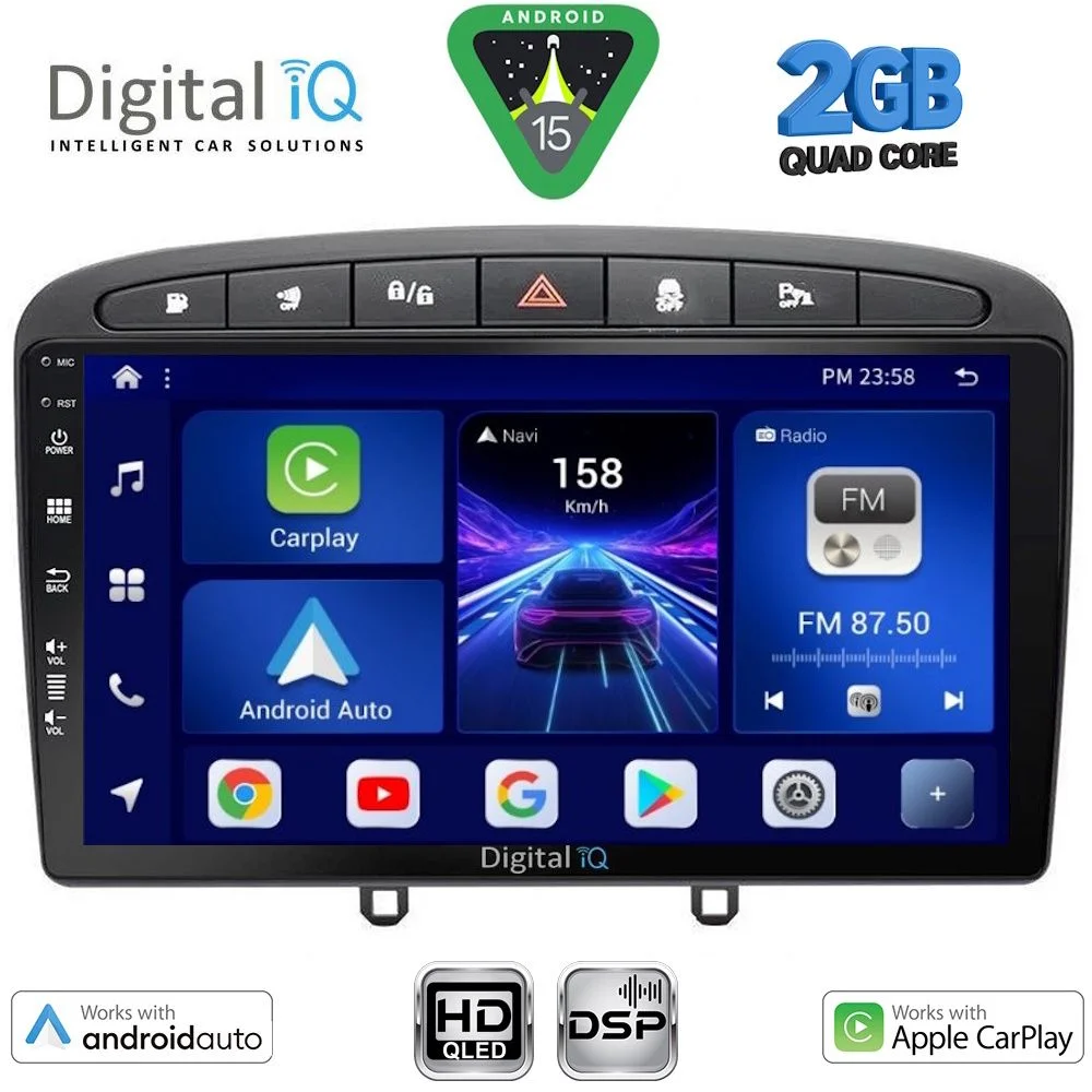 Φωτογραφία προϊόντος: DIGITAL IQ BXC 3513BL_CPAA (9inc) MULTIMEDIA TABLET for PEUGEOT 308 mod.2007-2012 - RCZ mod.2009-2015 (BLACK)