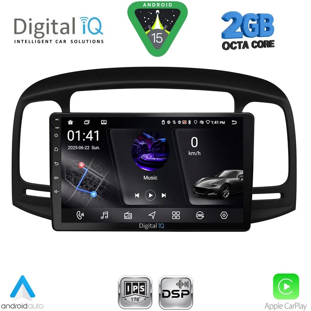 Φωτογραφία προϊόντος: DIGITAL IQ RSF 4249BL_CPA (9inc) MULTIMEDIA TABLET for HYUNDAI ACCENT mod. 2005-2012 (BLACK)