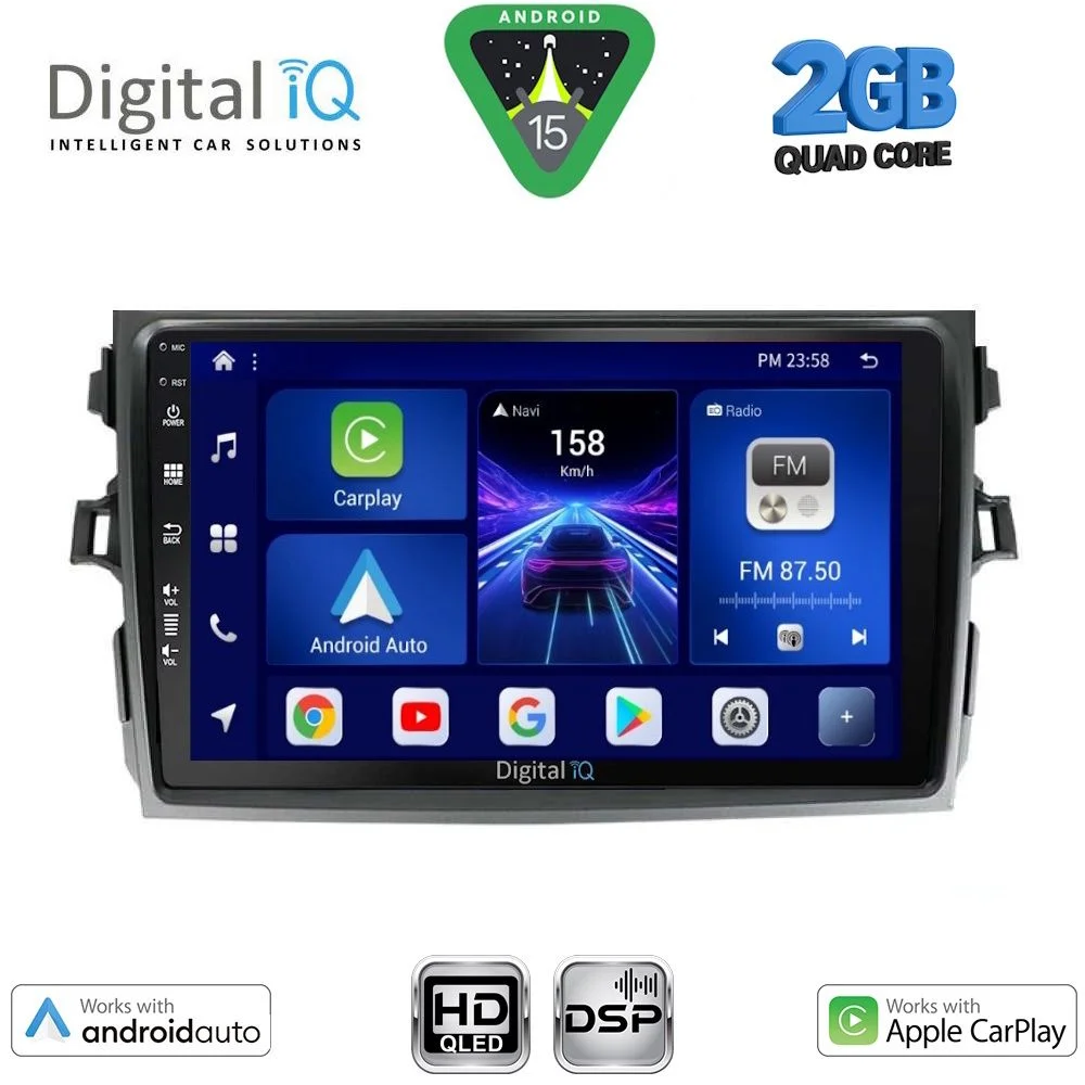 Φωτογραφία προϊόντος: DIGITAL IQ BXC 3713_CPAA (9inc) MULTIMEDIA TABLET for TOYOTA COROLLA 4D mod. 2006-2012
